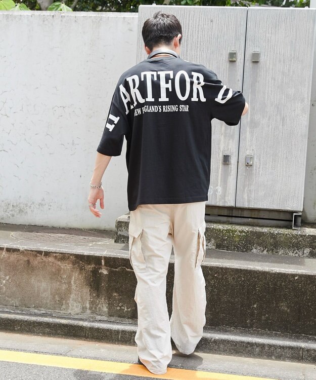 WEGO 【ユニセックス着用ITEM】ストレートロゴプリントT（SS） ブラック