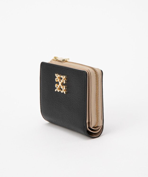 russet ＜お財布人気NO.1＞モノグラムプレートハーフウォレット(SO-376) Black/BE