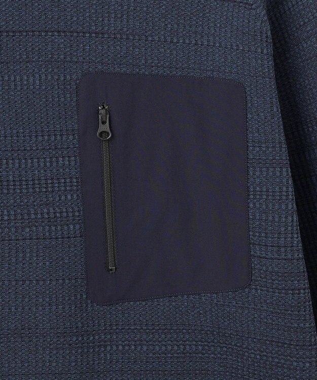 JOSEPH ABBOUD MOUNTAIN 【軽さ/ストレッチ】ホールガーメント3Dニット パーカー ネイビー系