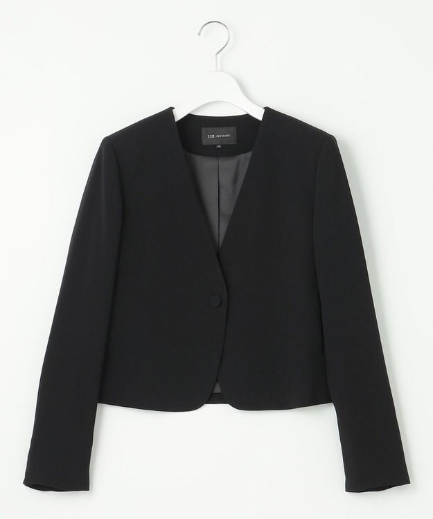 23区 【APPLAUDIR】クリアジョーゼット 3WAYコンパクトジャケット ブラック系