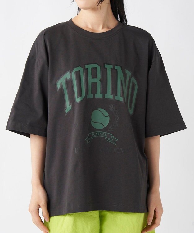 OP／FILA 【Kappa】ルーズフィット テニスグラフィックTシャツ ブラック