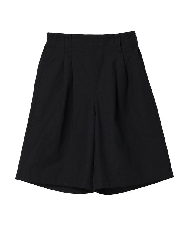 Green Parks 綿麻混ハーフパンツ Black