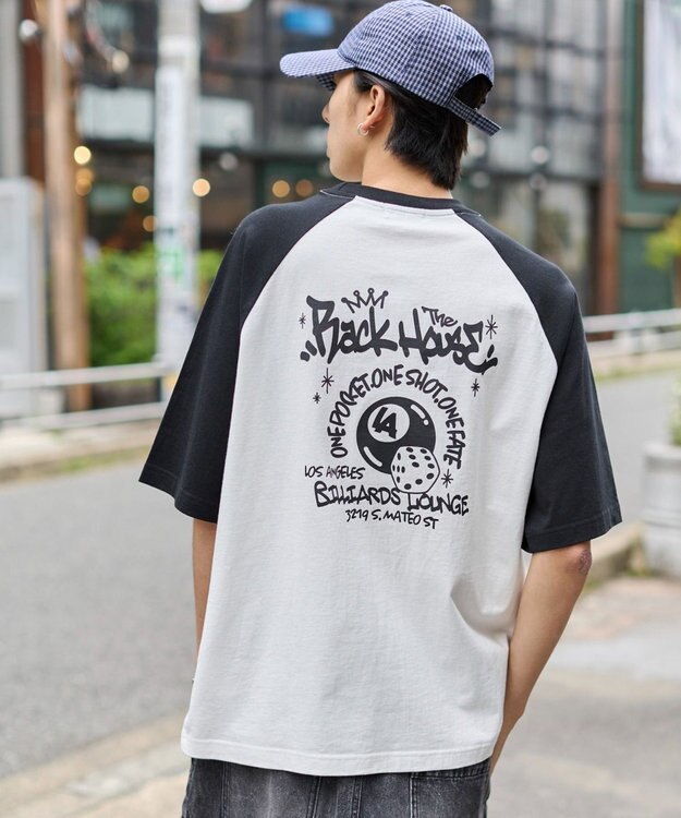 WEGO 【ユニセックス着用ITEM】ラグラングラフィックBIG　T（SS） ブラックその他