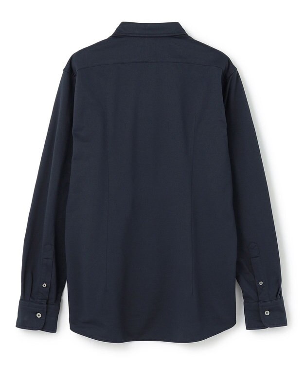 JOSEPH HOMME ツイルネルジャージー　レギュラーカラーシャツ ネイビー系