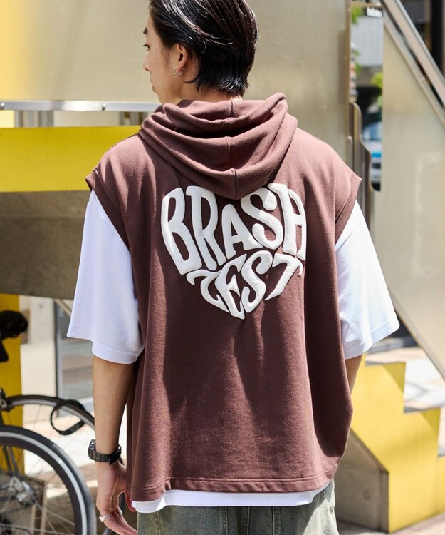 WEGO 【ユニセックス着用ITEM/2点SET】パーカーアンサンブルT（SS） ブラウン