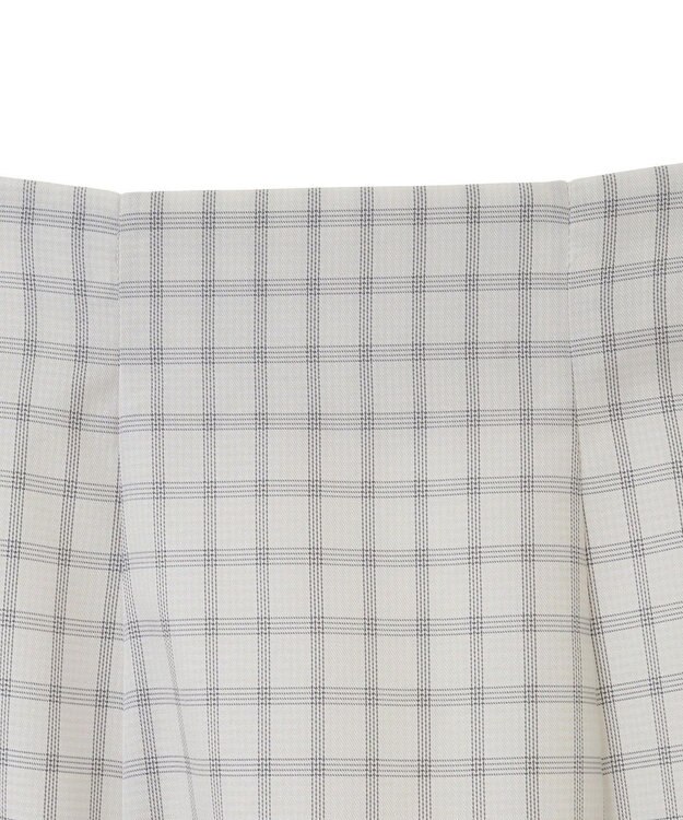 earth music&ecology 裾フレアチェックスカート Off White