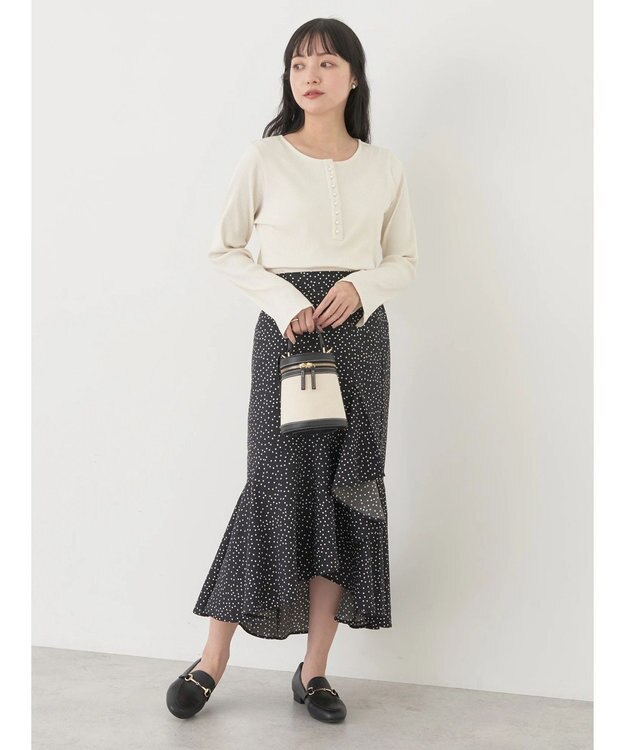 earth music&ecology アシメラッフルヘムスカート Pink