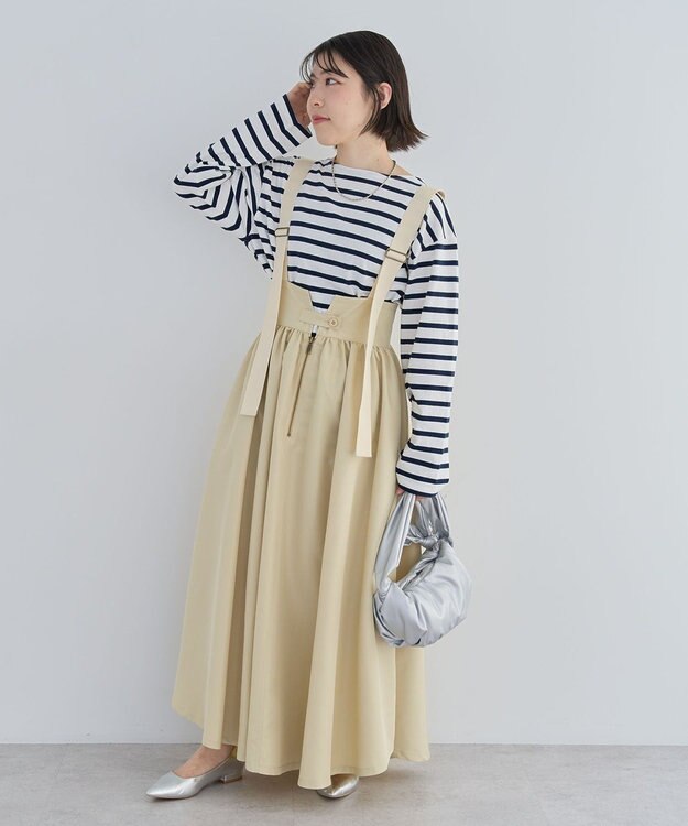 Green Parks ・ＤＯＵＢＬＥ　ＦＬＡＧＳ　サスペンダーミリタリースカ Beige