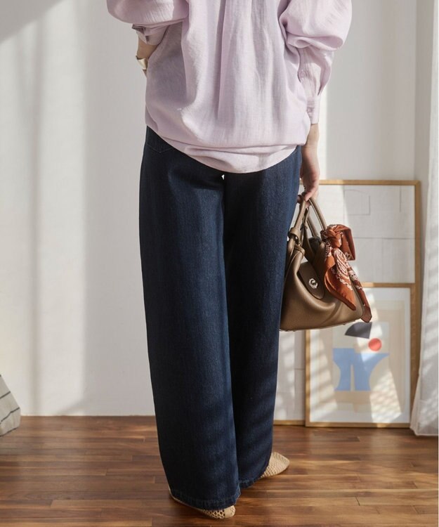 WEGO 【ANGIE VINTAGE/SMLサイズ展開】ワイドストレートデニムパンツ ブラックその他
