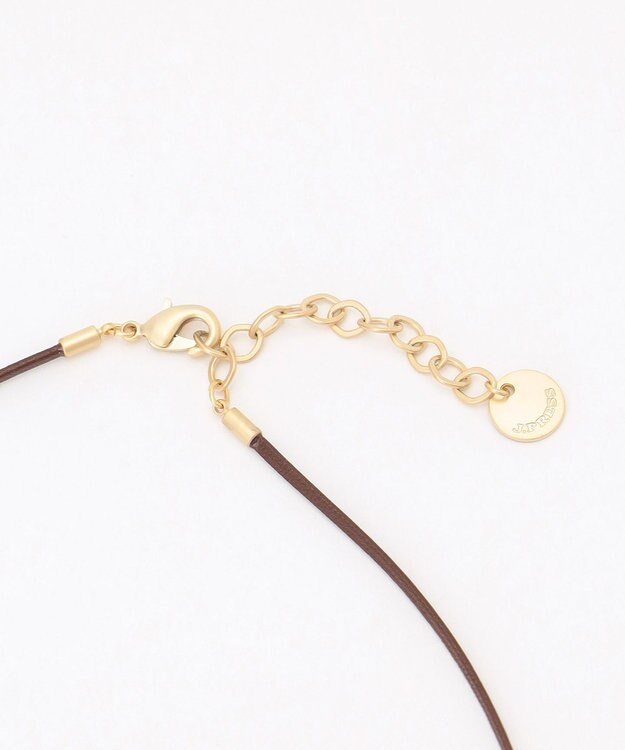 J.PRESS LADIES マーブルオーバルネックレス ブラウン系