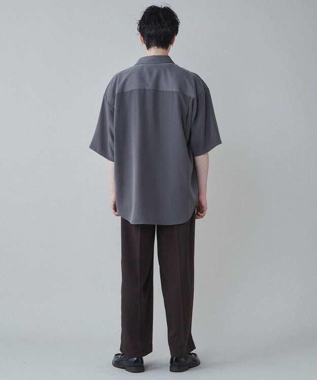 WEGO トロミ　ベルト付きワイドスラックス ダークブラウン