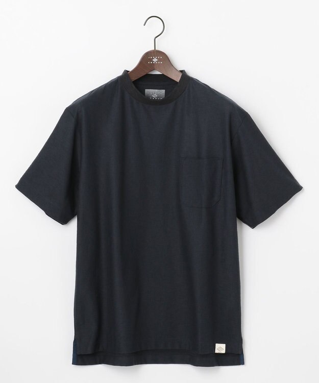 JOSEPH ABBOUD MOUNTAIN 【SPACE／UNISEX】オーガニックコットンスラブプレーティング天竺 Tシャツ ネイビー系