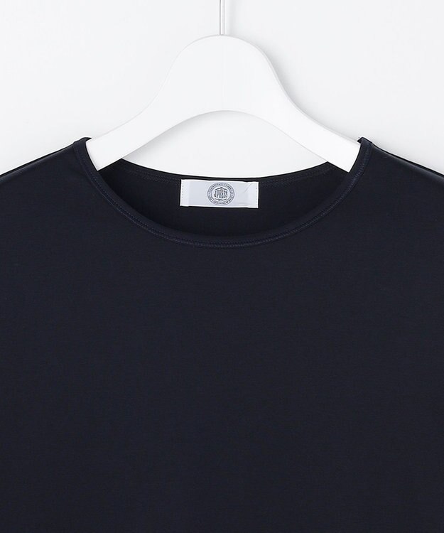 J.PRESS LADIES S 【レイヤードスタイルに】コットンスムース レースデザイン カットソー ネイビー系