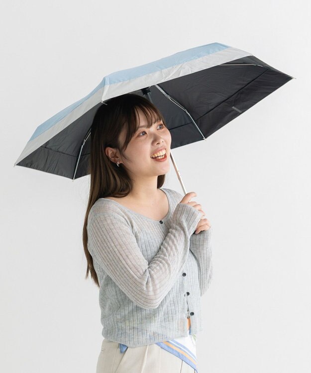 earth music&ecology 【予約】earth×Wpc.コンパクト日傘 Blue