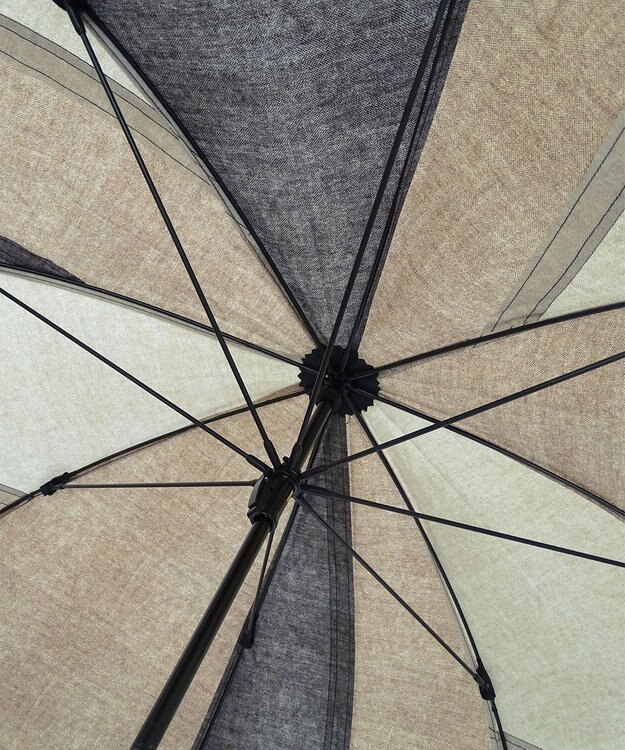 +RING 【UVカット90%以上】【限定/日本製】メンズ向け 長傘65cm BRN denim-like pattern SR335 ブラウン