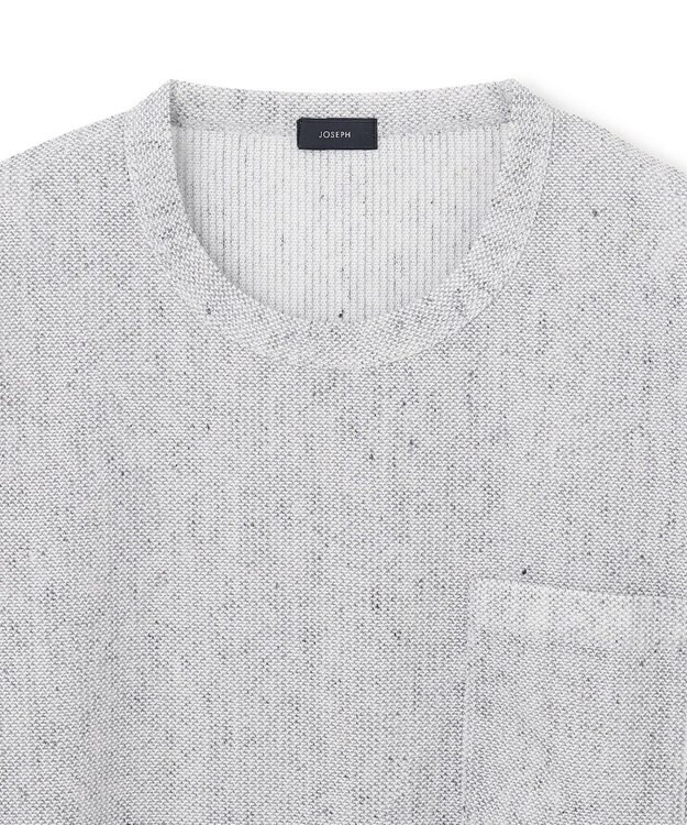 JOSEPH HOMME リネンドビージャージー　クルーネックTシャツ ライトグレー系