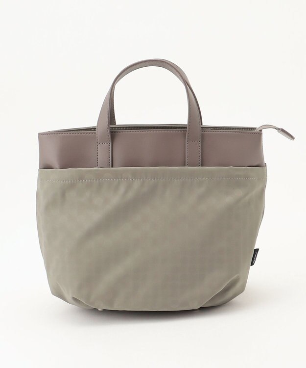 Y'SACCS はっ水ドットジャカード リサイクルレザーコンビ 2wayトートバッグ グレージュ