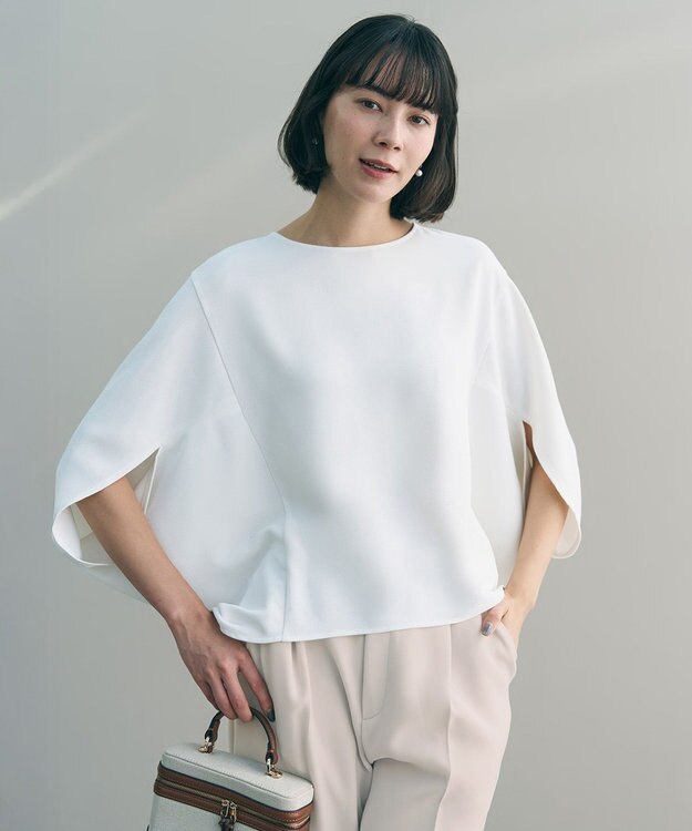 UNFILO L ジョーゼット ドルマンプルオーバー オフ