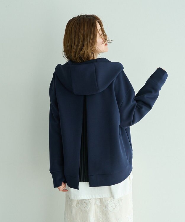 YECCA VECCA バックプリーツZIPフーディー Light Beige