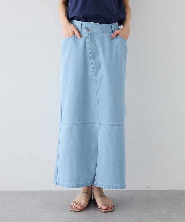 CRAFT STANDARD BOUTIQUE アシンメトリーデニムスカート Light Indigo