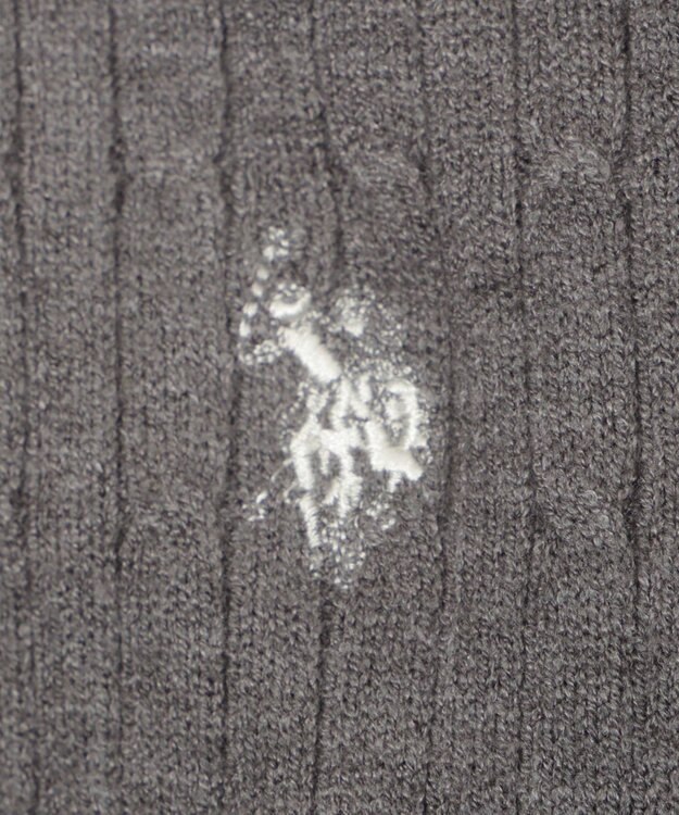 WEGO 【WEB限定/25年秋冬新作】別注USPOLOヘンリーネックニットPO グレー