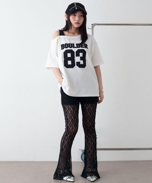 WEGO レースフリルパンツ ブラック