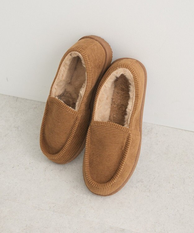 Green Parks ・ｒｉｃｈ　ｂｌｕｅ　コーデュロイスリッポン Camel