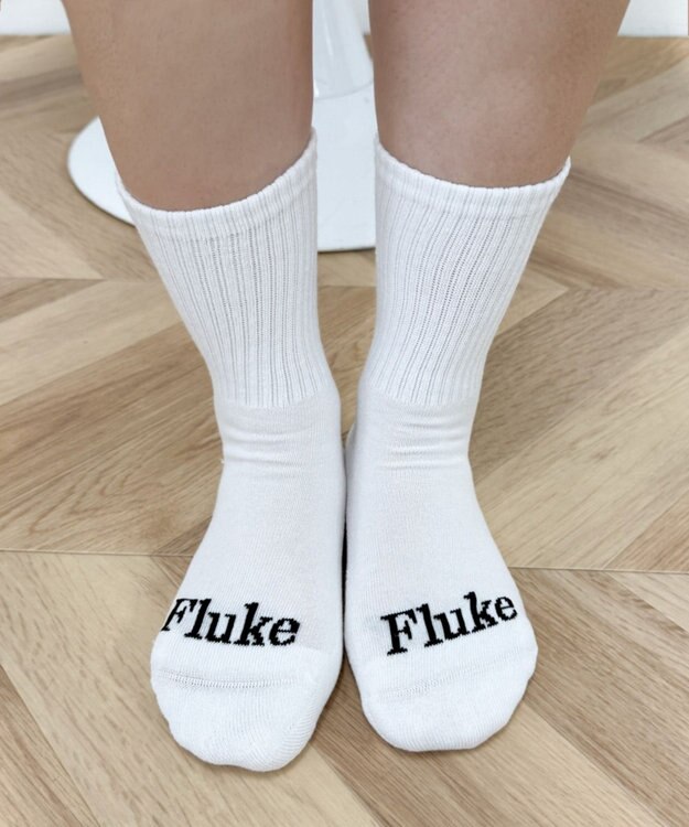 WEGO Flukeロゴリブソックス ホワイト