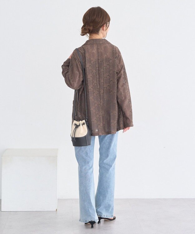 earth music&ecology レースシャツジャケット Ivory