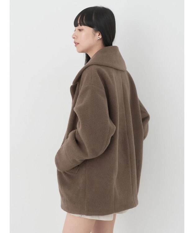 earth music&ecology ＢＩＧカラーコクーンコート Mocha