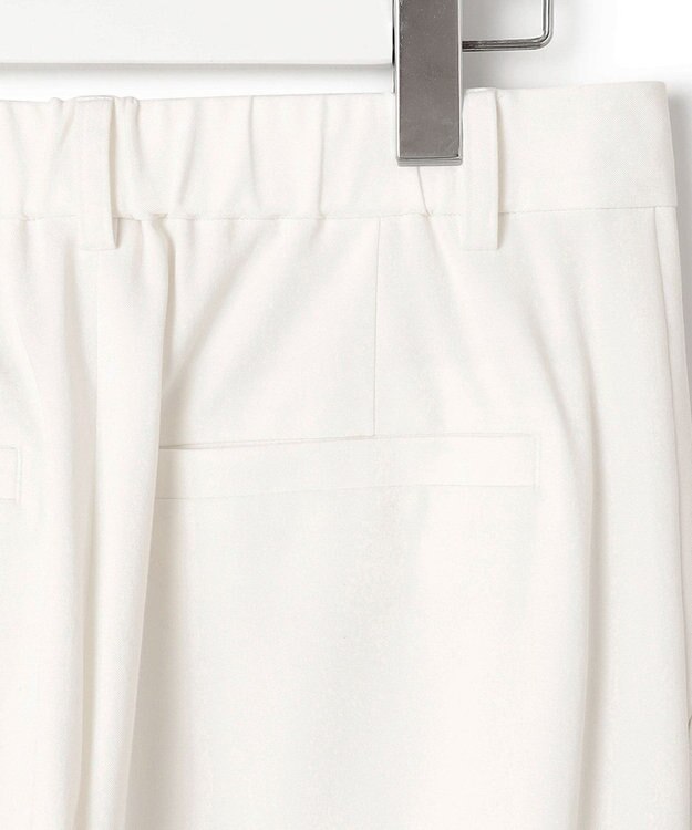 23区 【洗える】ポリエステルレーヨン ラップディテール パンツ アイボリー系