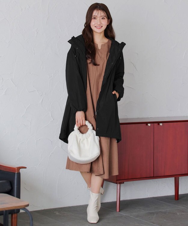 Tiaclasse 【安田美沙子さん着用・新色追加】ウォーマル中綿フーデッドコート ブラック