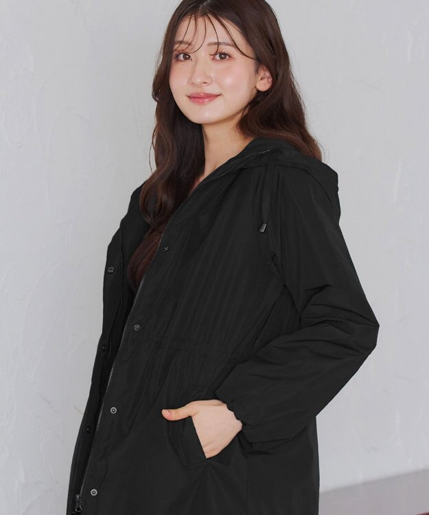 Tiaclasse 【安田美沙子さん着用・新色追加】ウォーマル中綿フーデッドコート ブラック