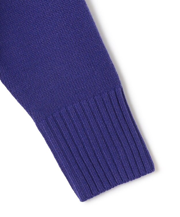 23区 【洗える】ウールカシミヤ ニットポンチョ パープル系