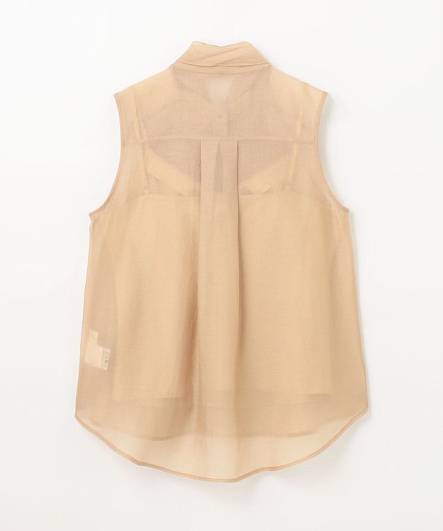 GRACE CONTINENTAL シアーボウタイノースリーブ ベージュ