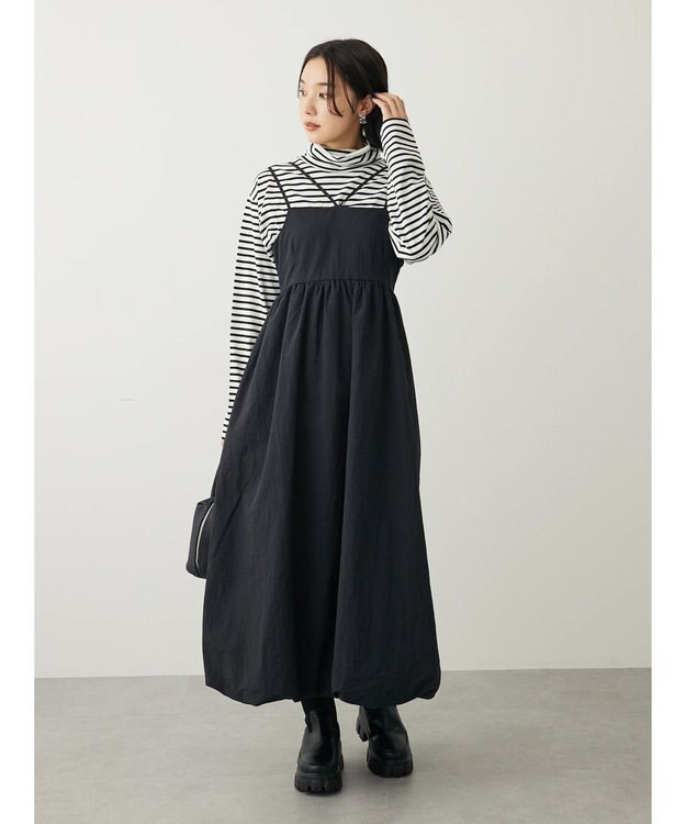 Green Parks ・ＥＬＥＮＣＡＲＥ　ＤＵＥ　バルーンキャミワンピース Black