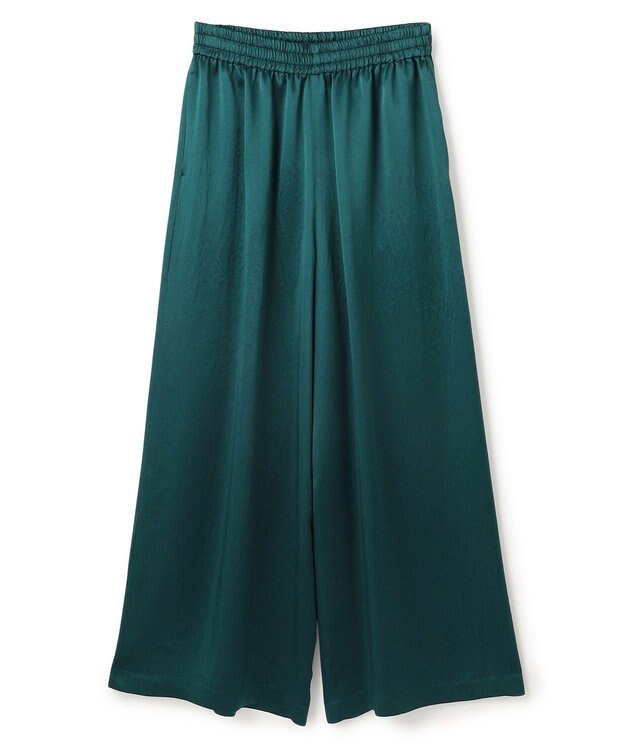 uncrave アセテートヴィンテージサテン ワイドパンツ ダークグリーン