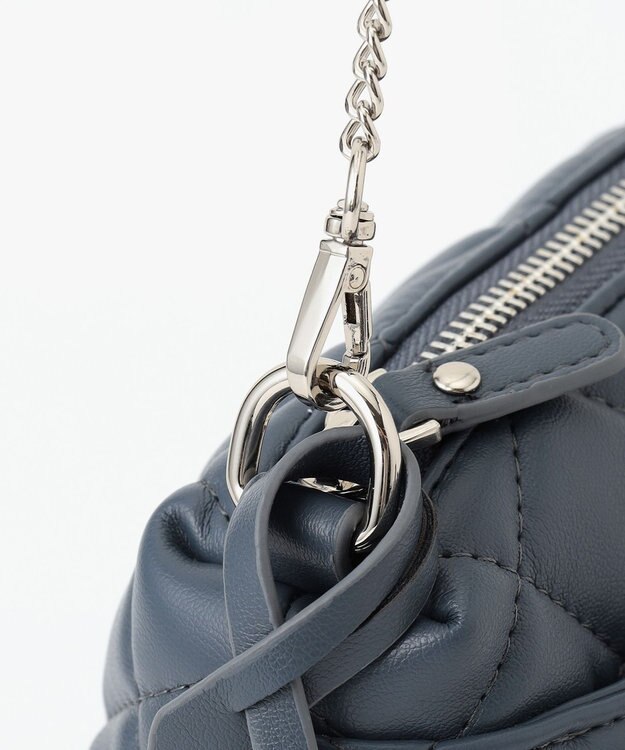 J.PRESS LADIES 【2way】キルティング ショルダー バッグ ダルブルー系
