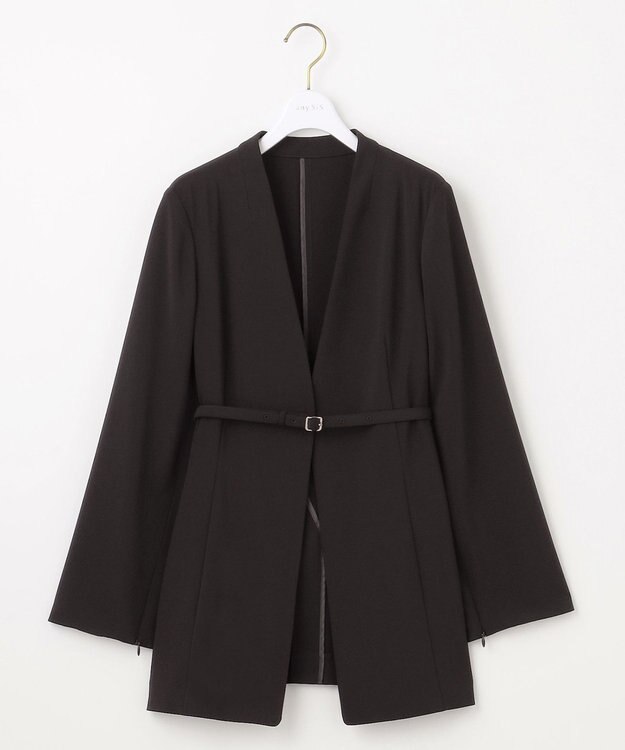 ANY SIS 【洗える】セレモニースリットスリーブ ジャケット ブラック