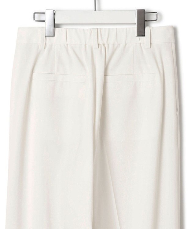 23区 【洗える】ポリエステルレーヨン ラップディテール パンツ アイボリー系