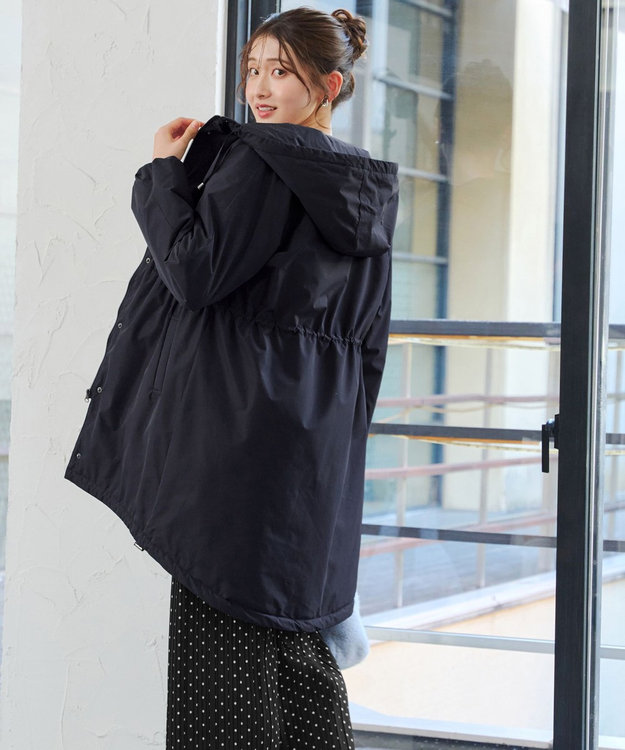 Tiaclasse 【安田美沙子さん着用・新色追加】ウォーマル中綿フーデッドコート ネイビー