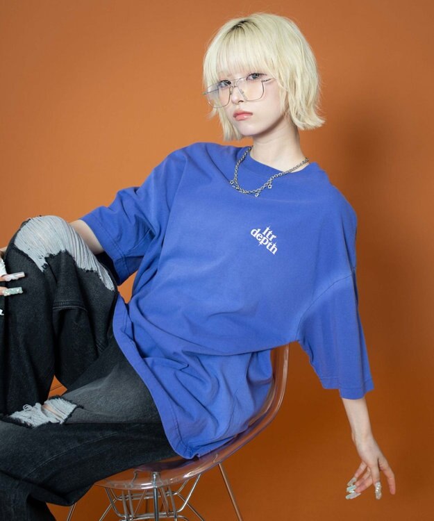 WEGO 【ユニセックス着用ITEM】バックスタッズグラフィックT（SS） パープル