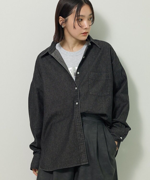 Green Parks デニムシャツ Black