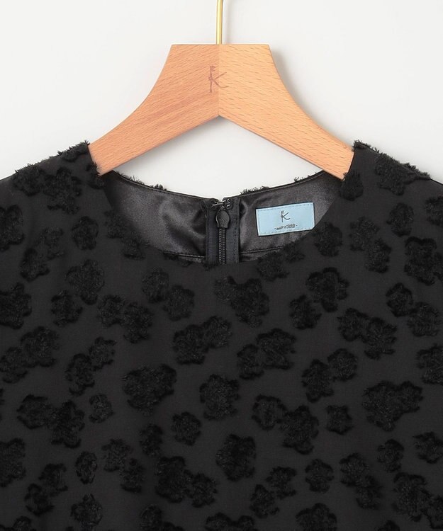 組曲 S カットジャカードティアードワンピース ブラック系