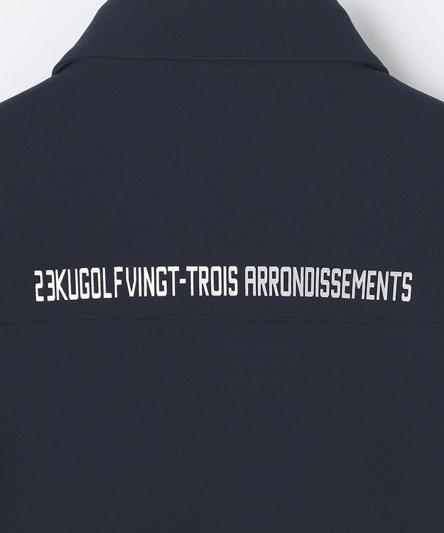 23区GOLF 【MEN】【吸水速乾・UVケア】ライトダンボール半袖シャツ 伸縮性に優れた高機能シャツ ネイビー系