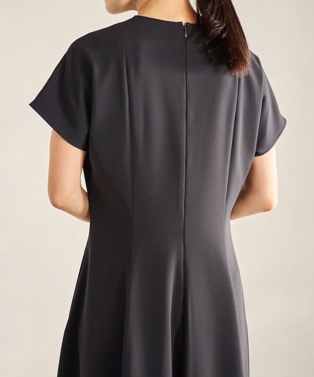#Newans 【セレモニーにも】コクーンフォルムドレス ネイビー