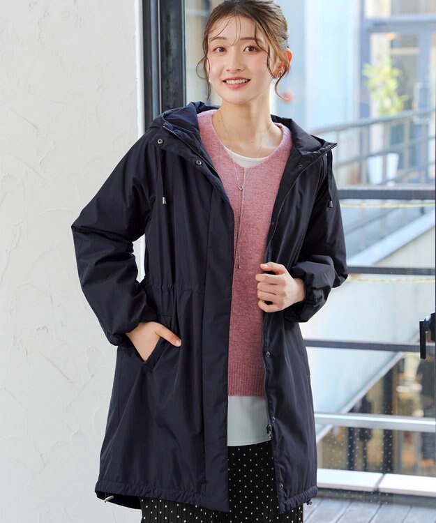 Tiaclasse 【安田美沙子さん着用・新色追加】ウォーマル中綿フーデッドコート ネイビー