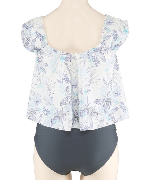 San-ai Resort（三愛水着楽園） プリントワンピ見えビキニ　9M・11L　【San-ai Resort（サンアイリゾート）】 ブルー