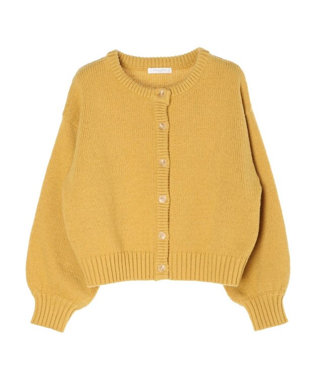 Green Parks クルーネックカーディガン Mustard