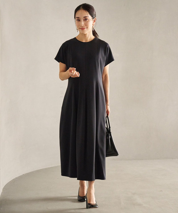 #Newans 【セレモニーにも】コクーンフォルムドレス ネイビー